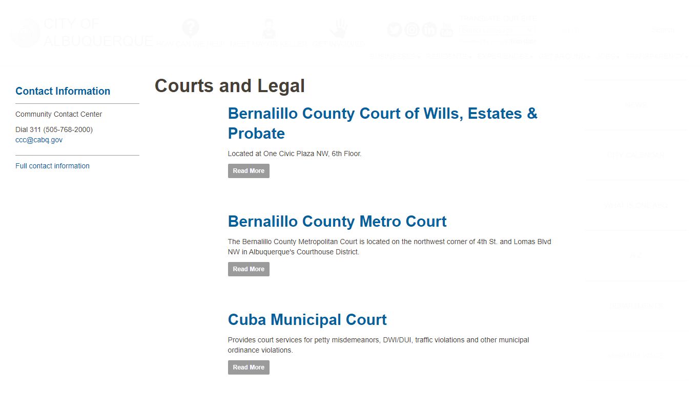 Courts and Legal — City of Albuquerque